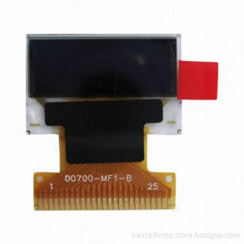 0.91" Mobile Phone OLED LCD, 128 x 32-dot Resolution, High-brightness/Self-emission, Comes in White